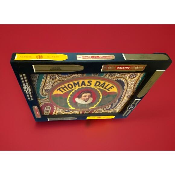 Framed Thomas Dale Cigar Box Label with 15 Cigar Bands 6" x 8" Easel Backed - Picture 3 of 7